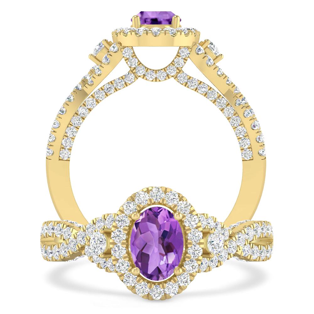 Yellow Gold - Amethyst