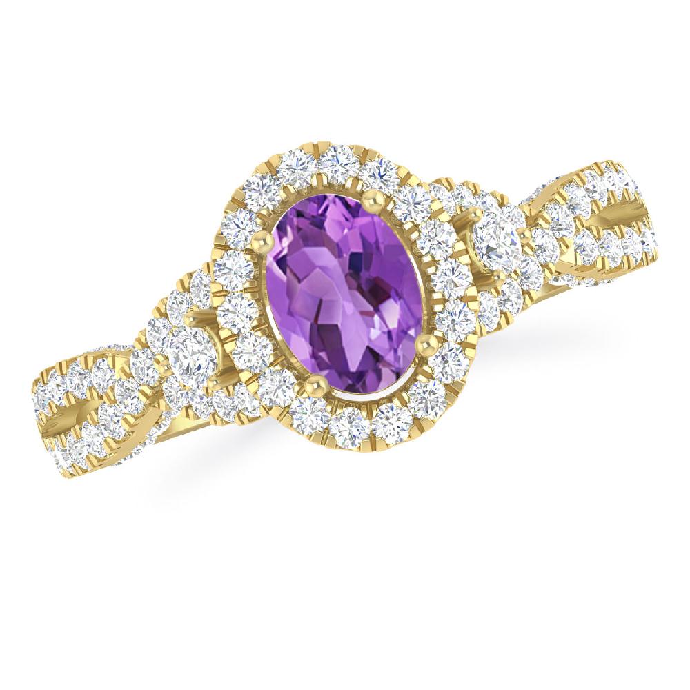 Yellow Gold - Amethyst