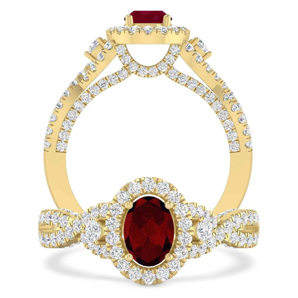 Yellow Gold - Garnet