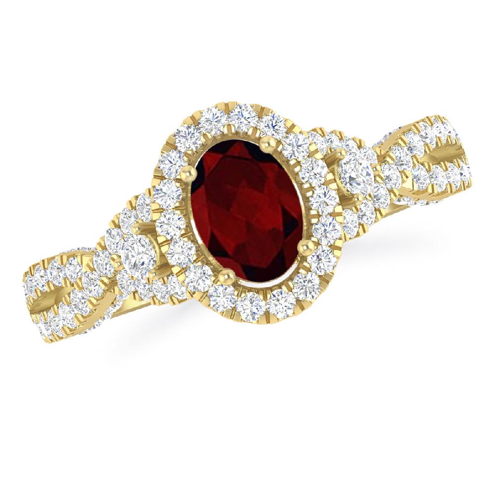 Yellow Gold - Garnet