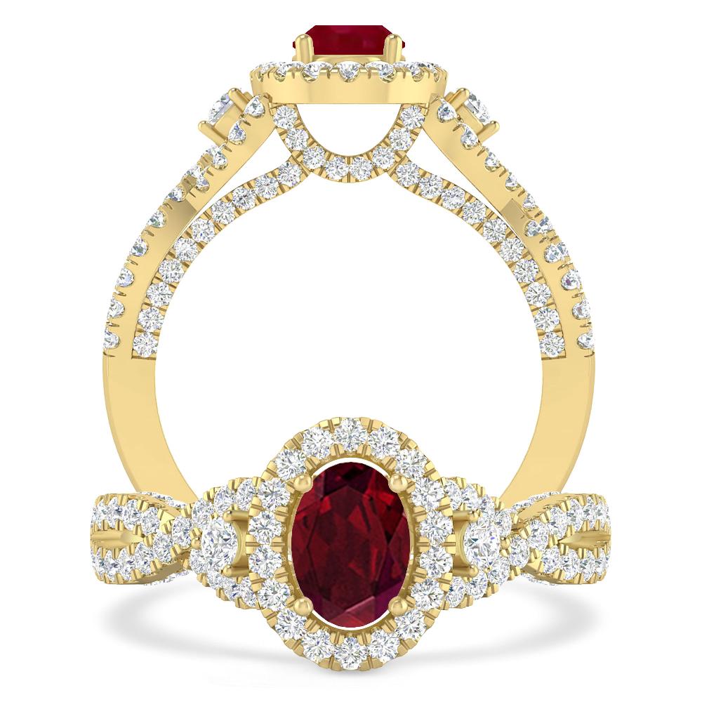 Yellow Gold - Garnet