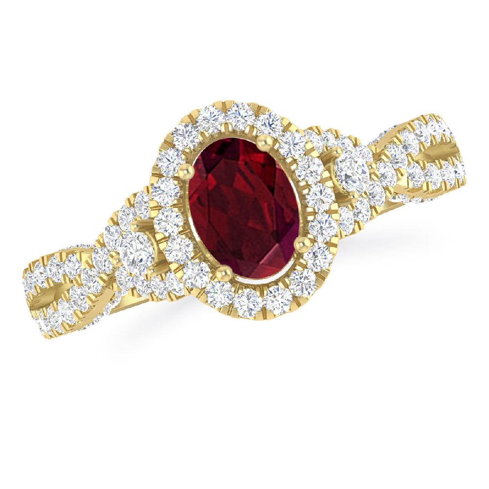 Yellow Gold - Garnet