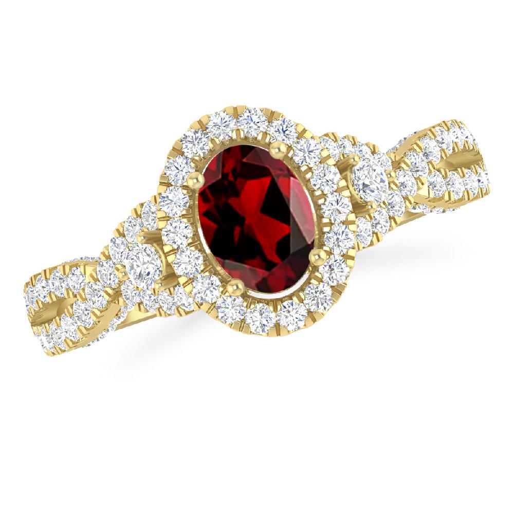 Yellow Gold - Garnet