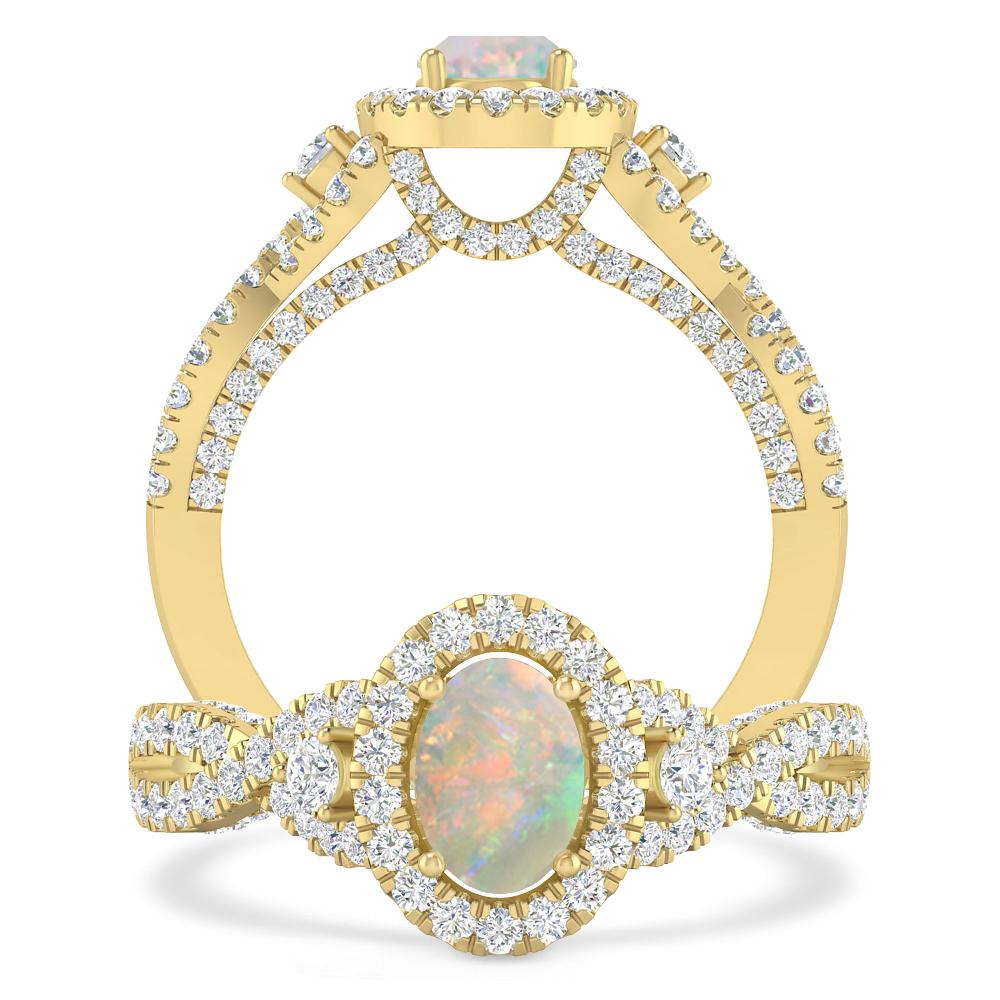 Yellow Gold - Opal