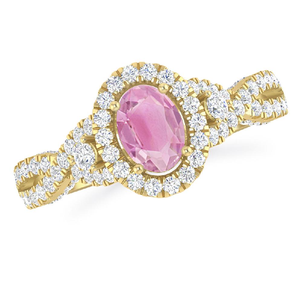 Yellow Gold - Pink Tourmaline