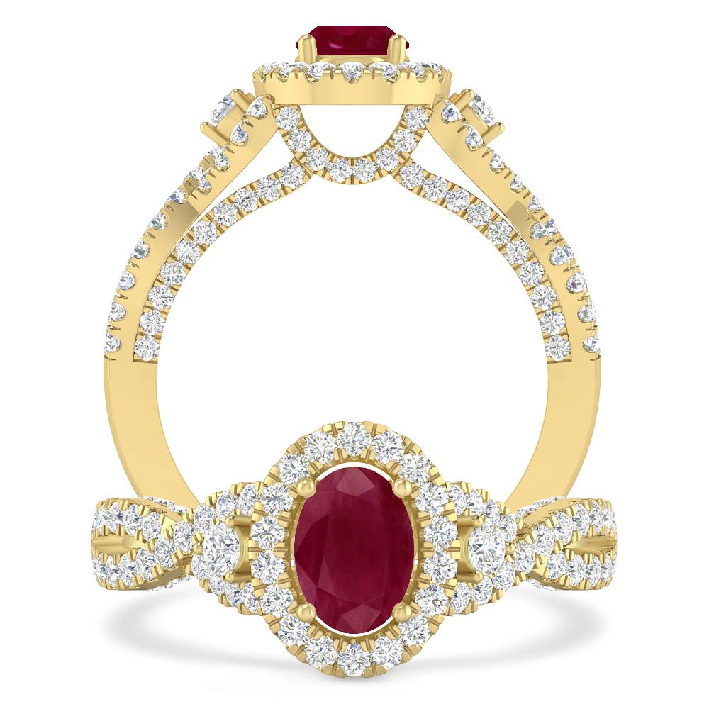 Yellow Gold - Ruby