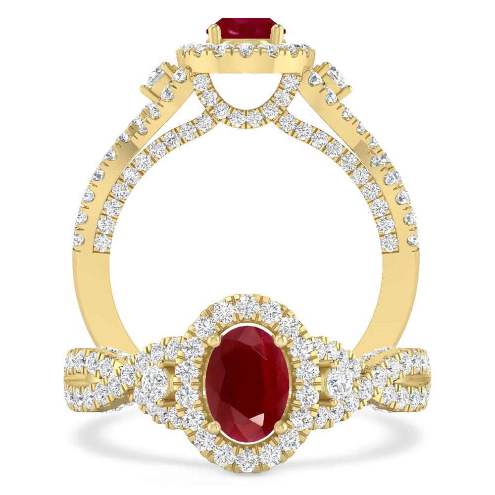 Yellow Gold - Ruby