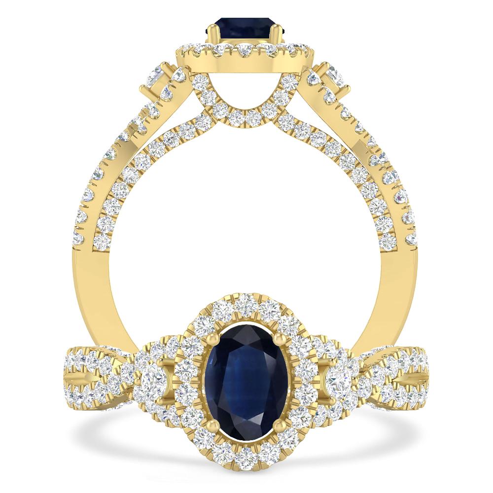 Yellow Gold - Sapphire