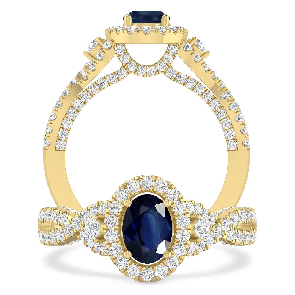 Yellow Gold - Sapphire