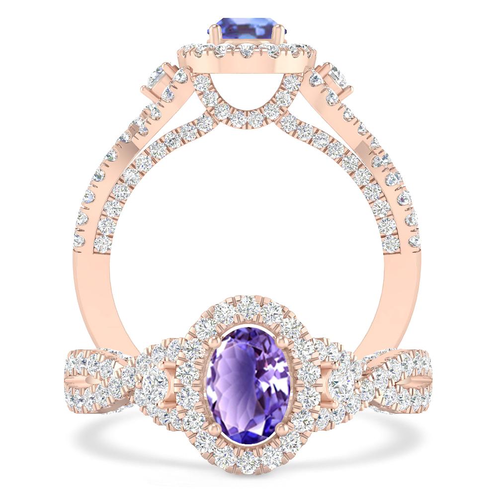 Rose Gold - Tanzanite