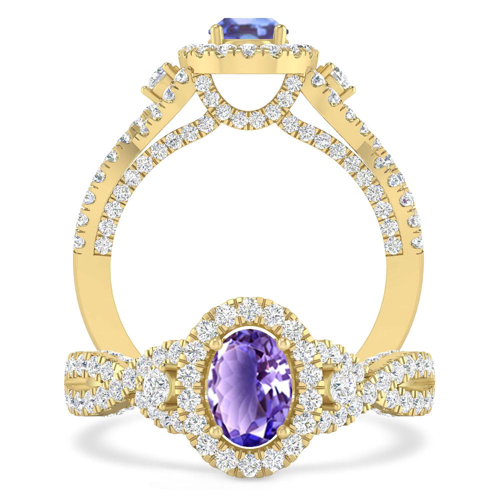 Yellow Gold - Tanzanite