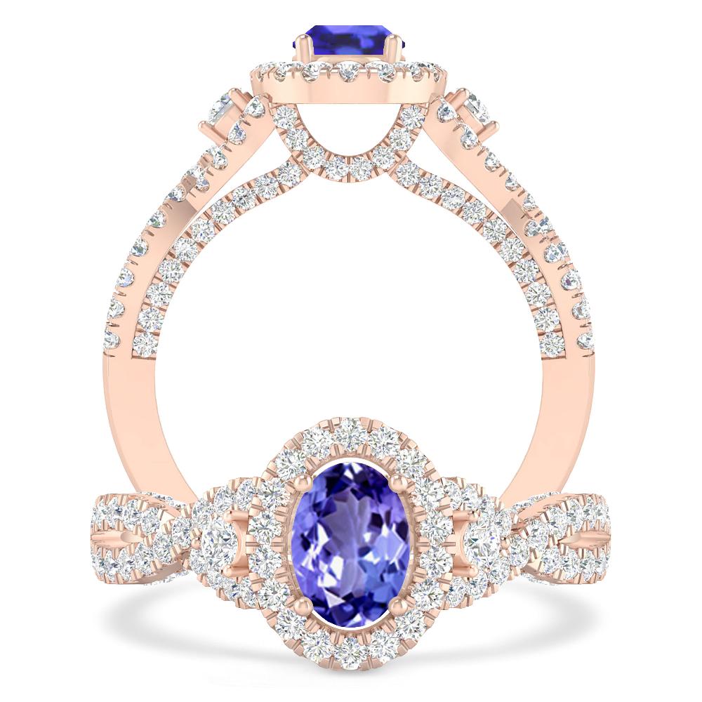 Rose Gold - Tanzanite