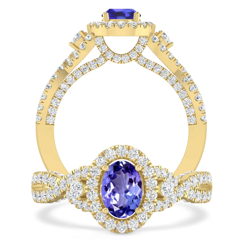 Yellow Gold - Tanzanite