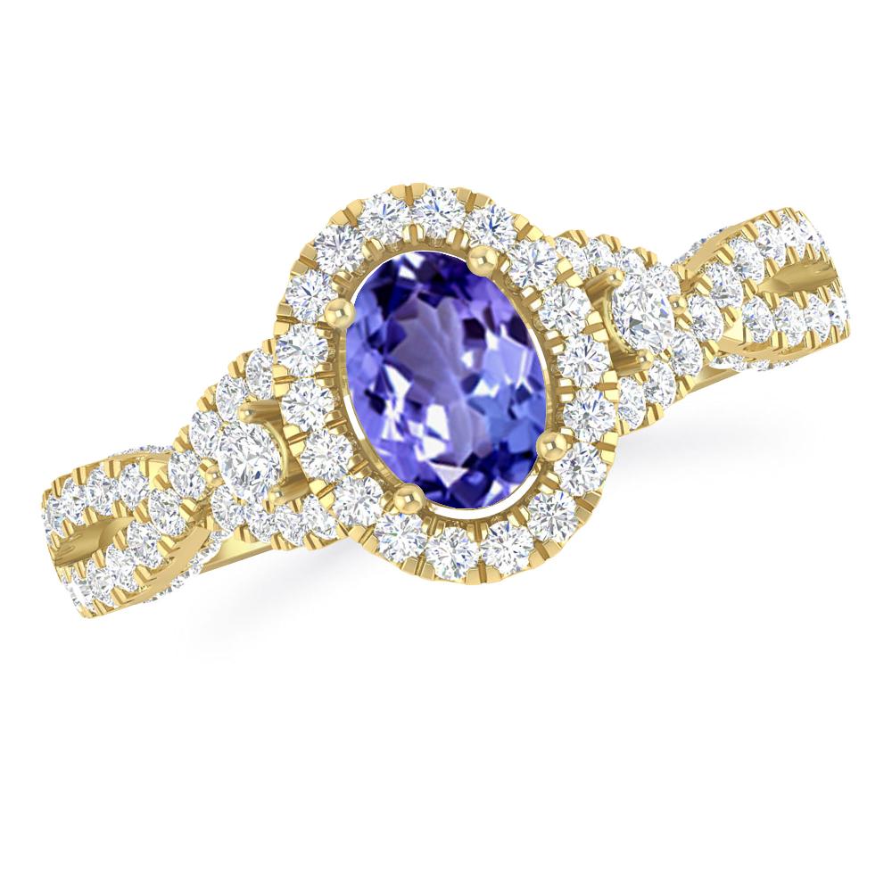 Yellow Gold - Tanzanite