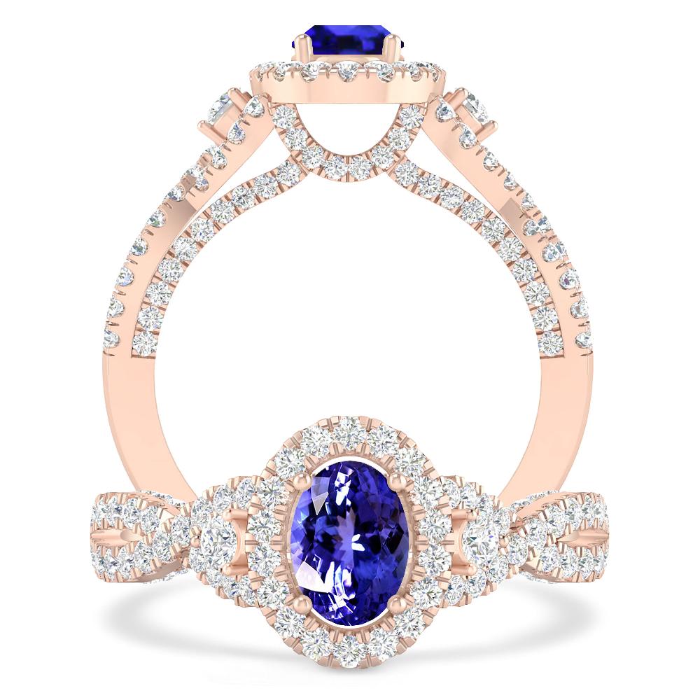 Rose Gold - Tanzanite