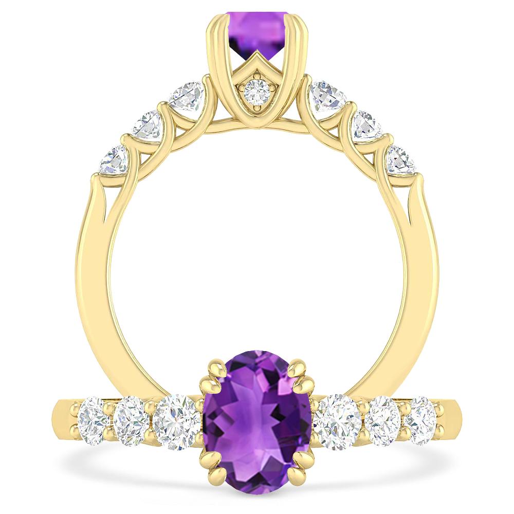 Yellow Gold - Amethyst