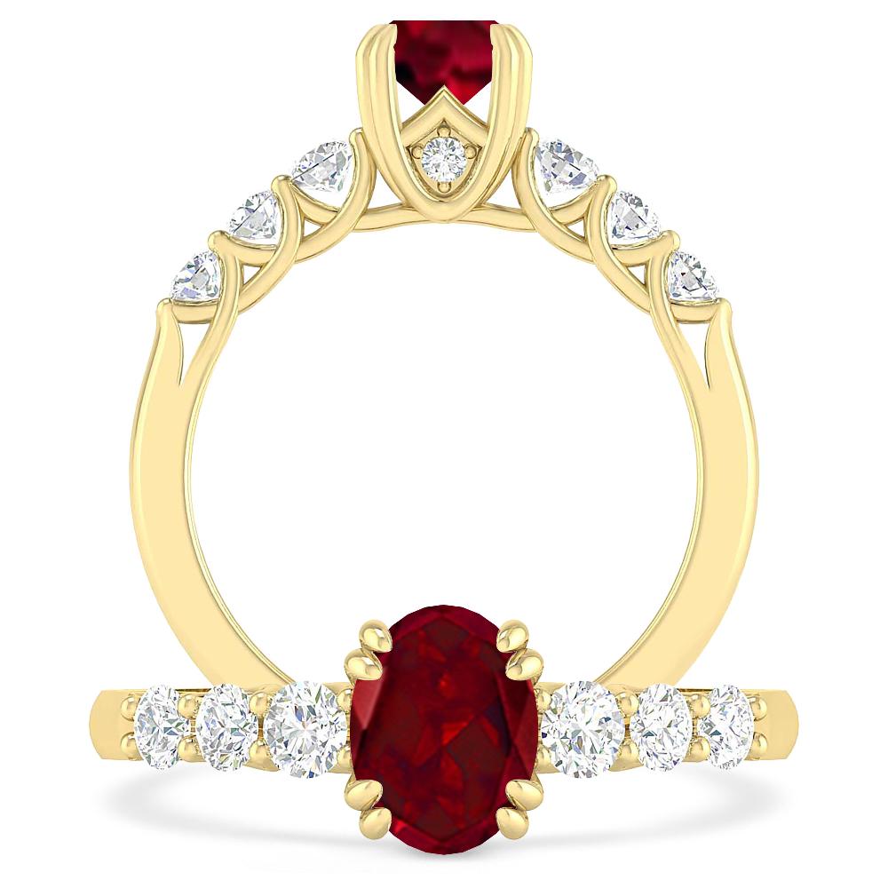 Yellow Gold - Garnet