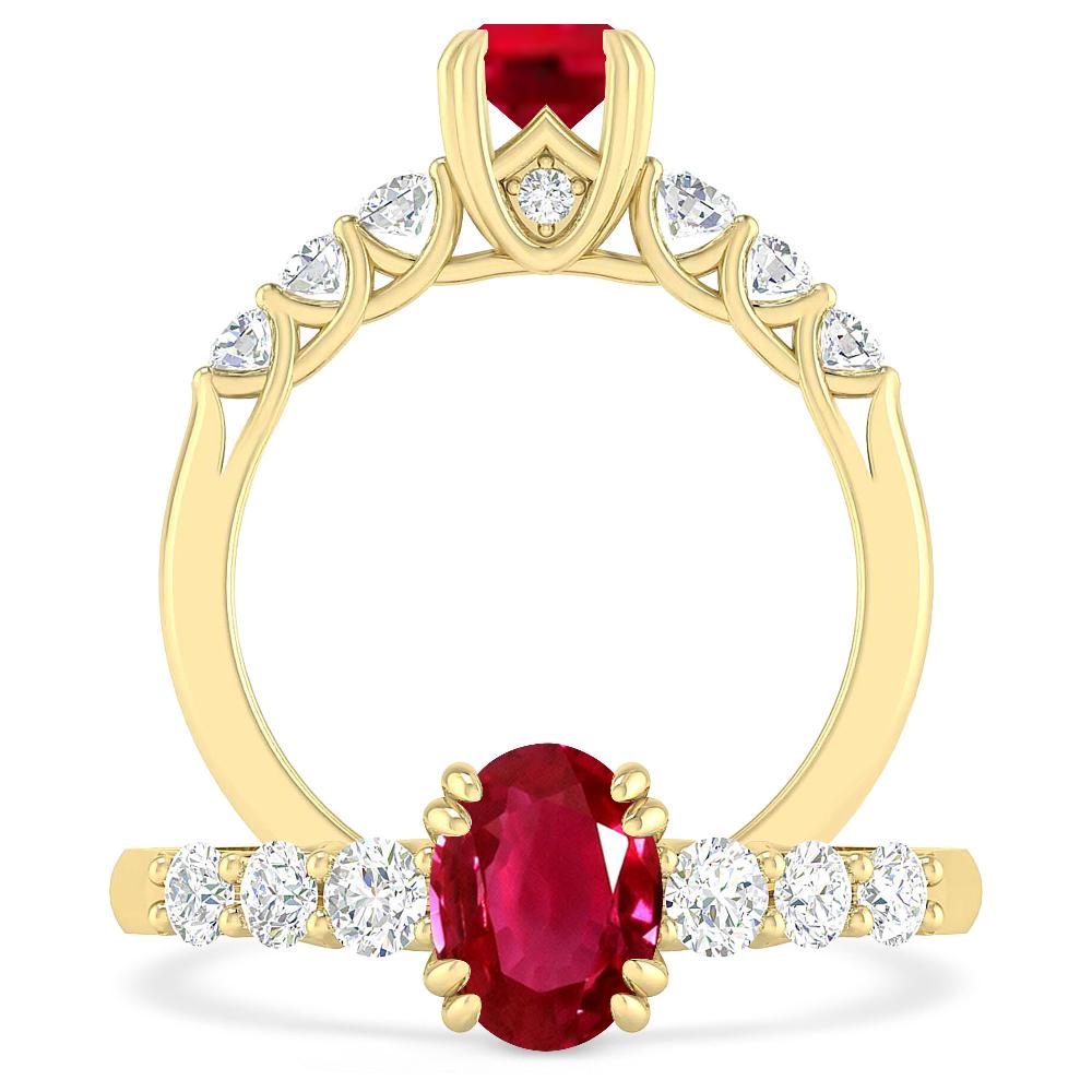 Yellow Gold - Ruby