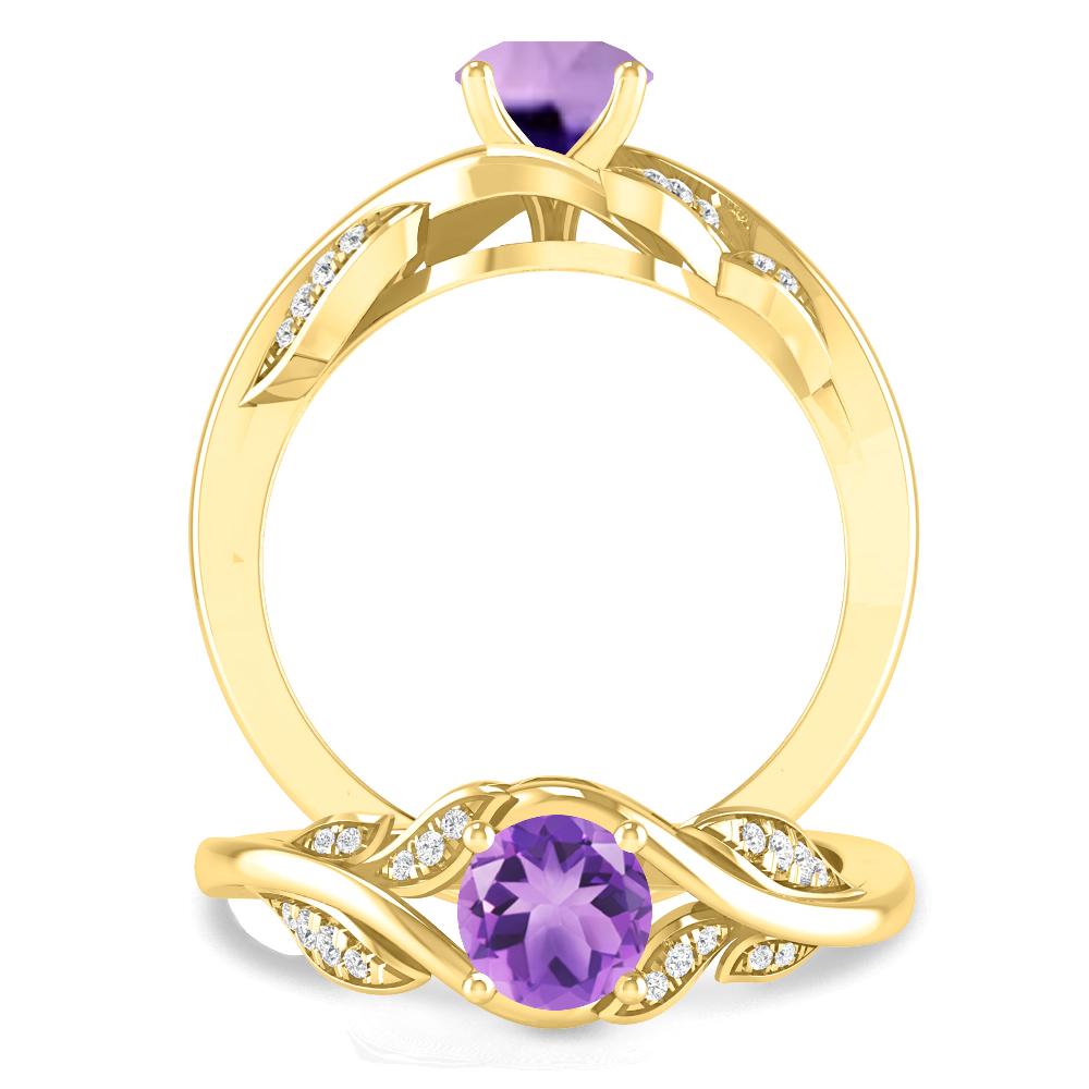 Yellow Gold - Amethyst