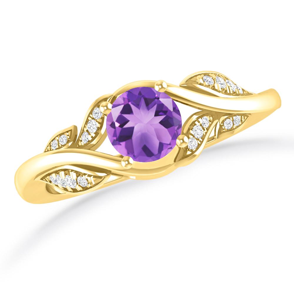 Yellow Gold - Amethyst