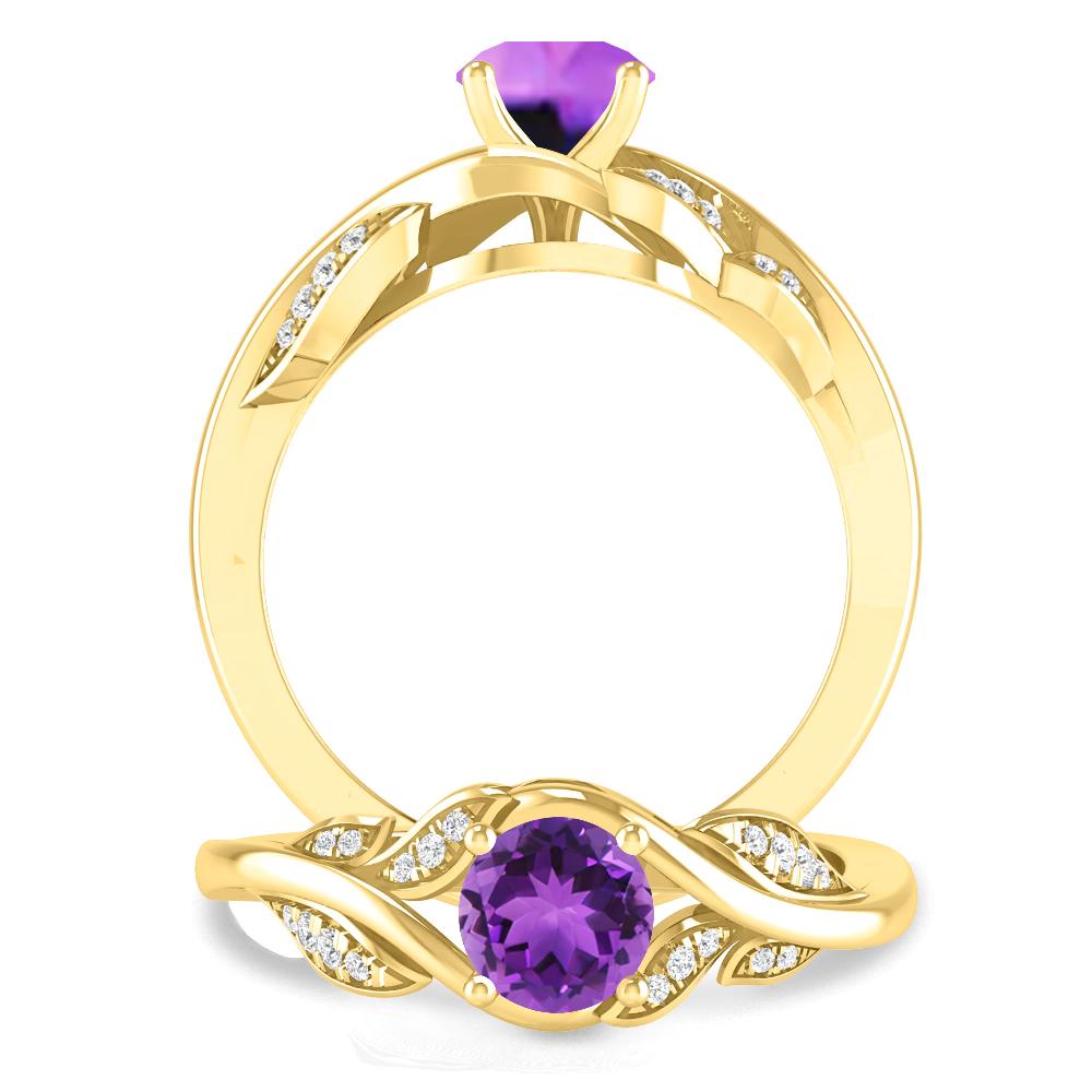 Yellow Gold - Amethyst