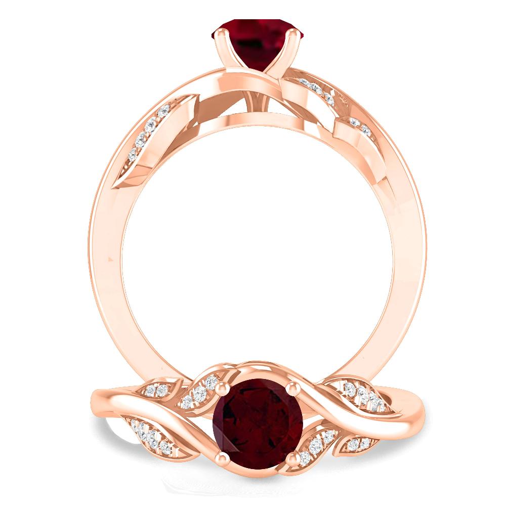Rose Gold - Garnet