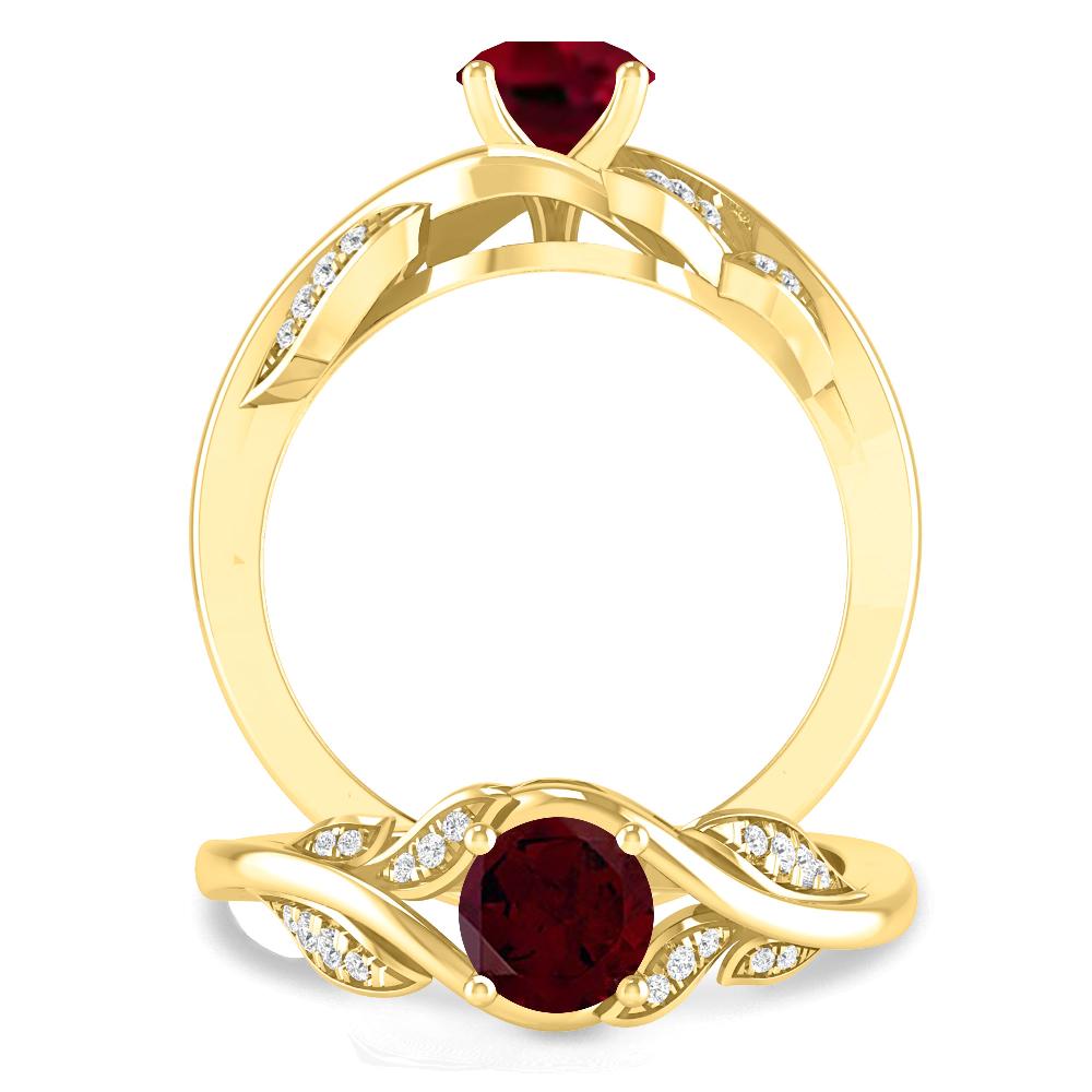 Yellow Gold - Garnet