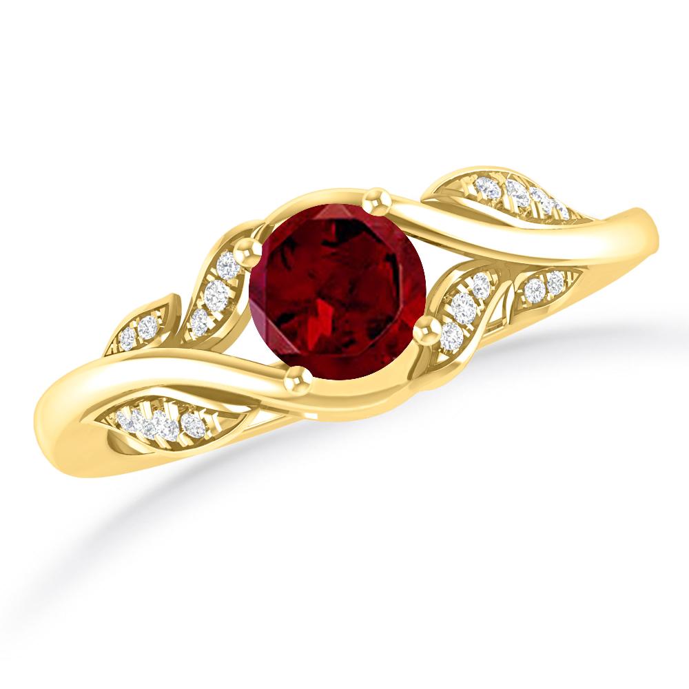 Yellow Gold - Garnet