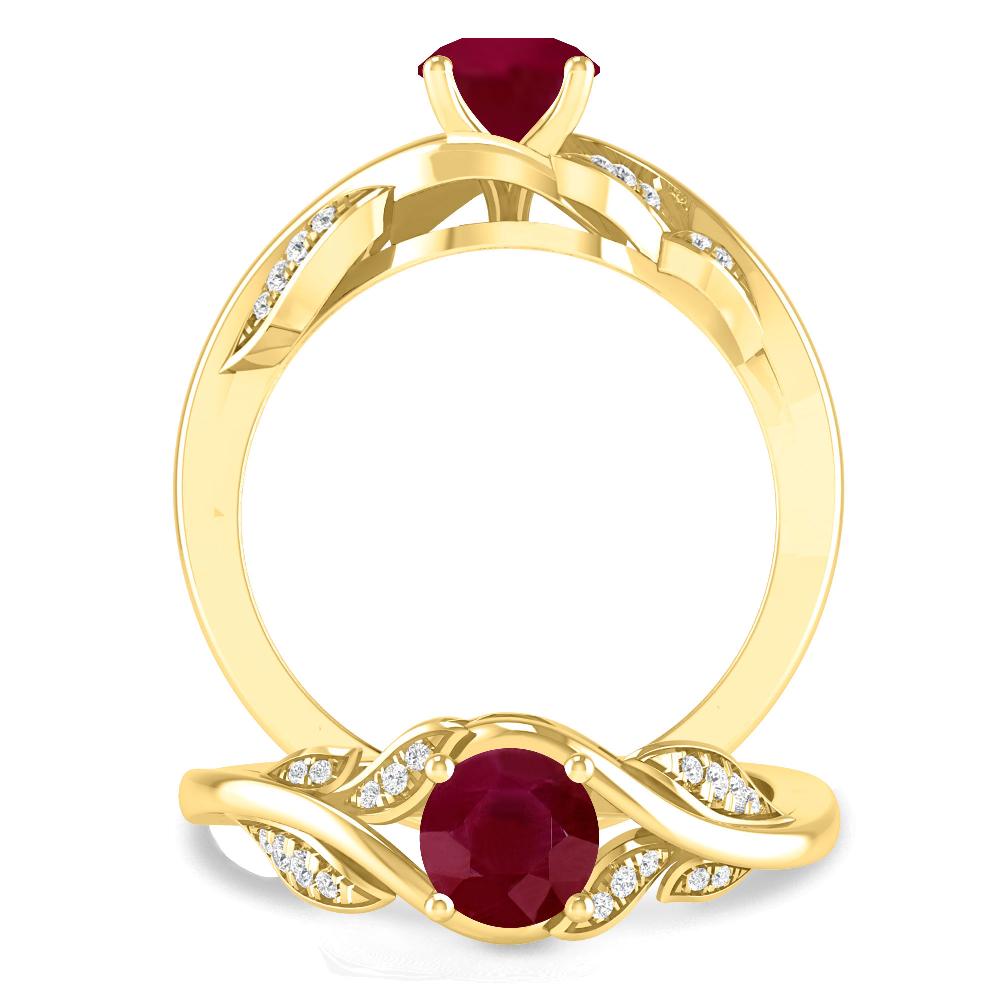 Yellow Gold - Ruby