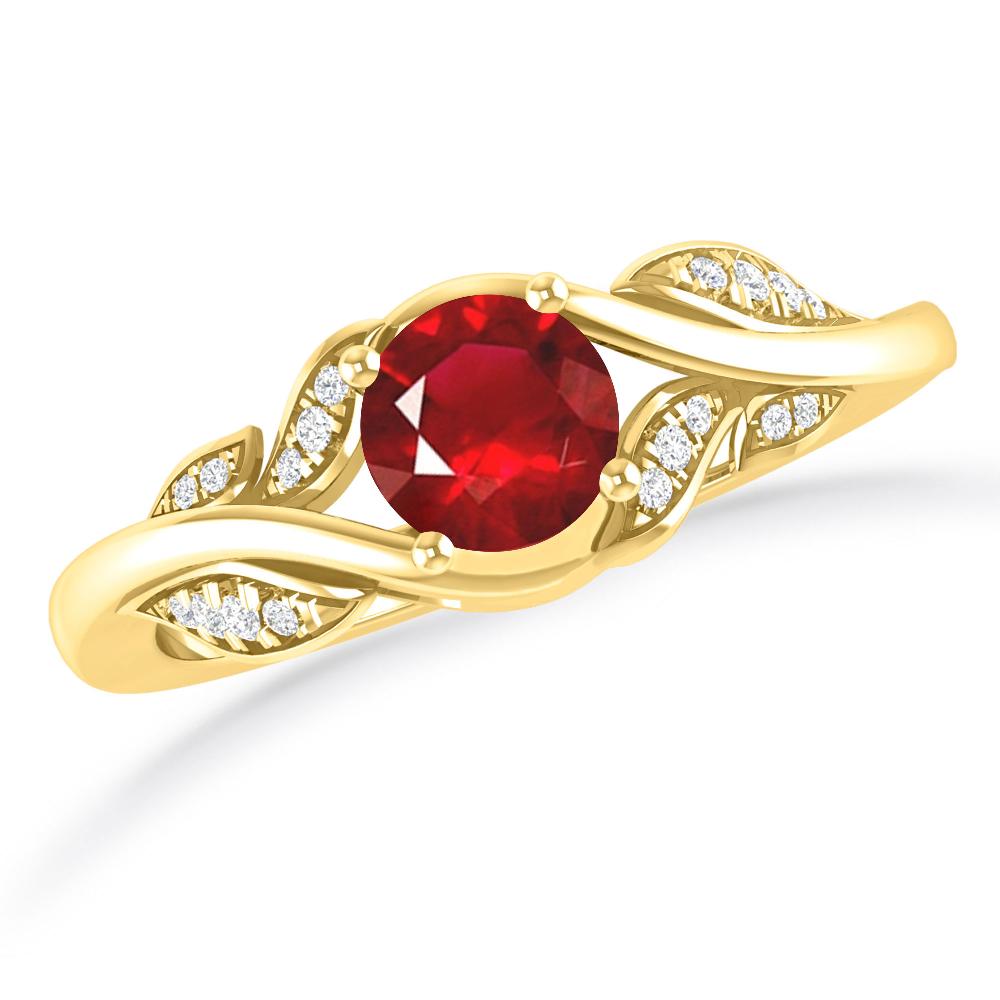 Yellow Gold - Ruby