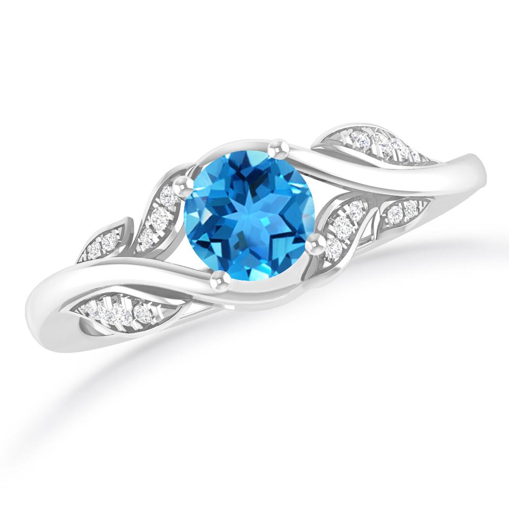 White Gold - Blue Topaz