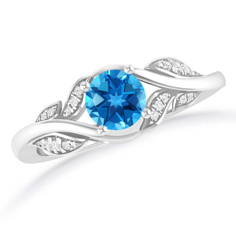 White Gold - Blue Topaz