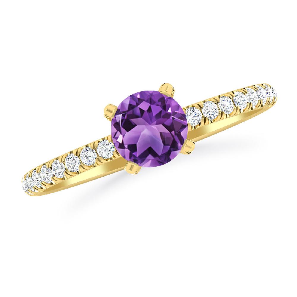 Yellow Gold - Amethyst