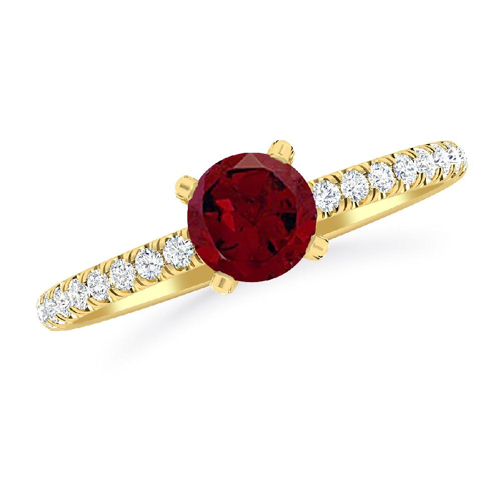 Yellow Gold - Garnet