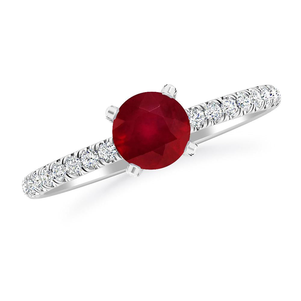 White Gold - Ruby