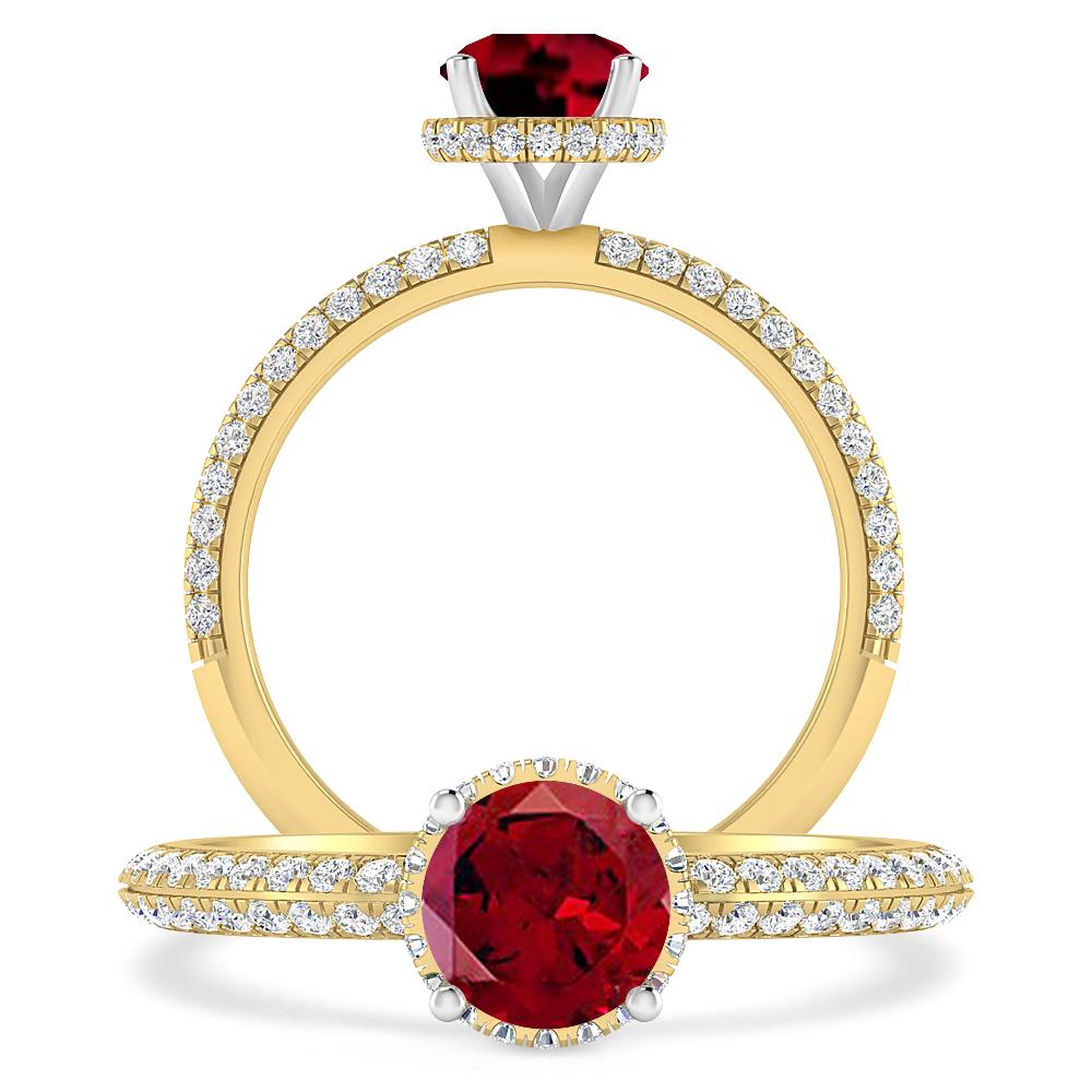 Yellow Gold - Garnet