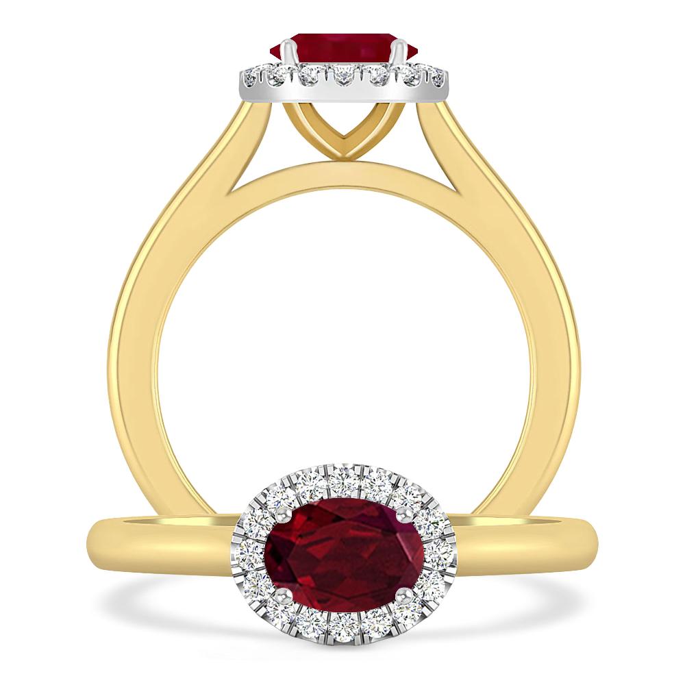 Yellow Gold - Garnet