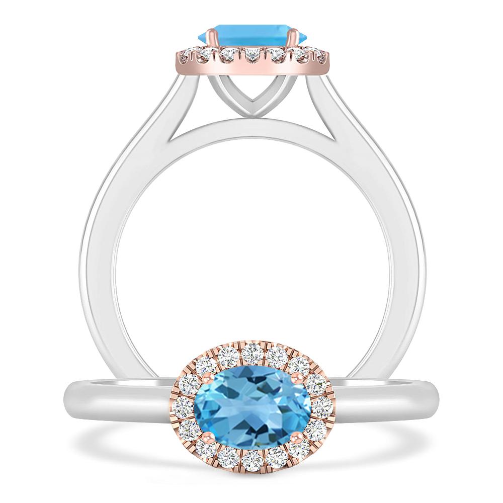 White Gold - Blue Topaz