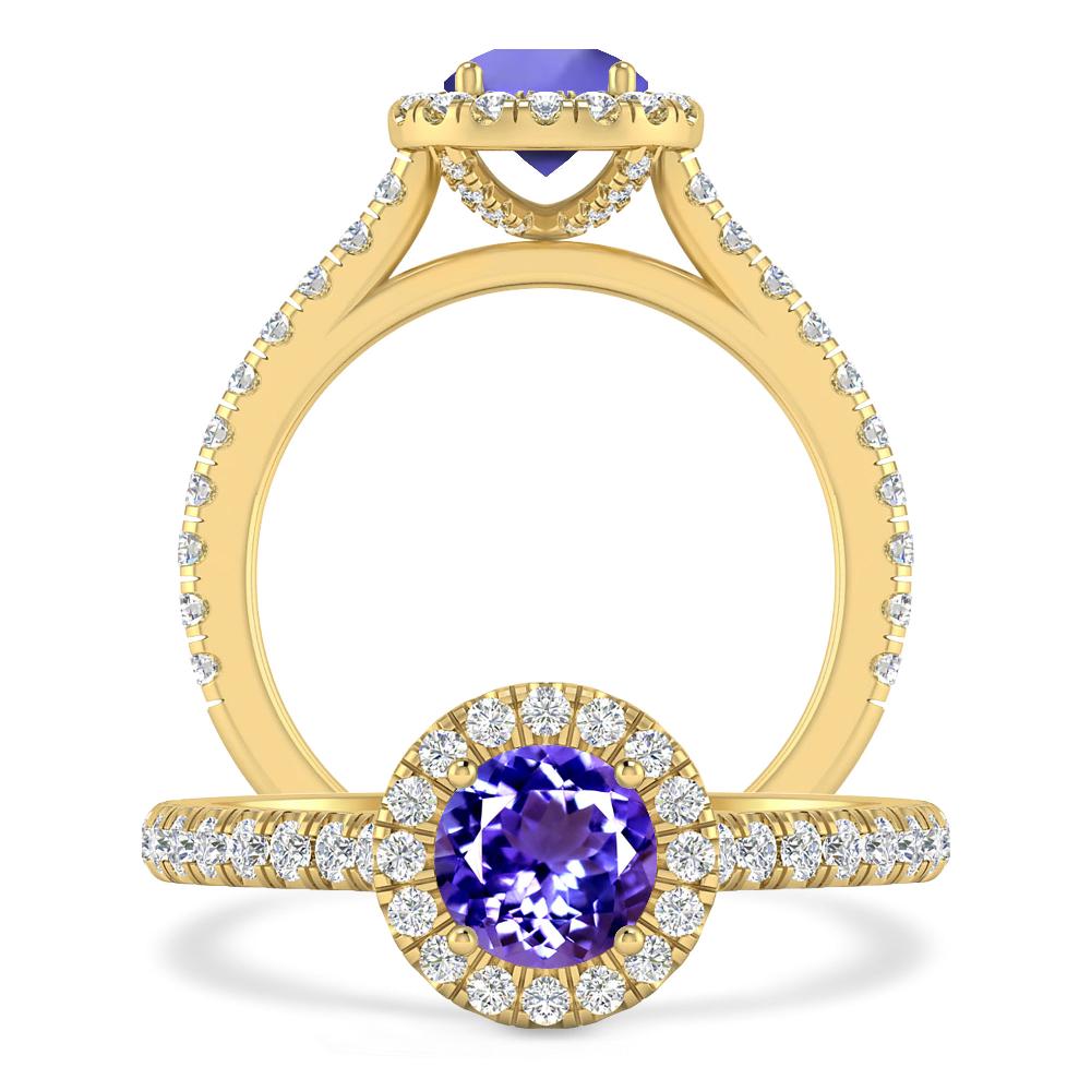 Yellow Gold - Tanzanite