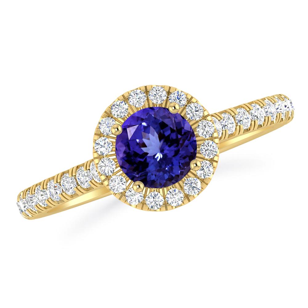 Yellow Gold - Tanzanite