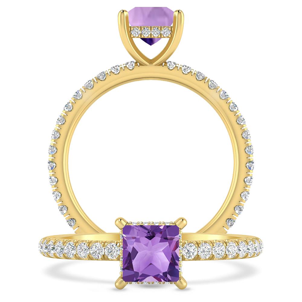 Yellow Gold - Amethyst