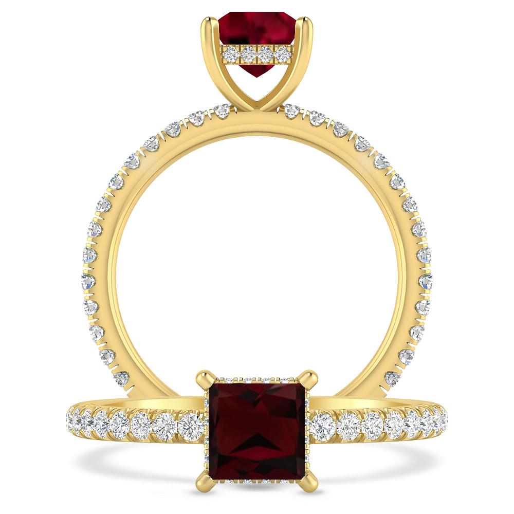 Yellow Gold - Garnet