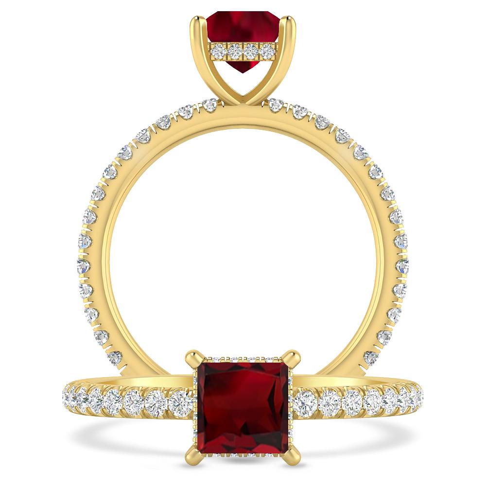 Yellow Gold - Garnet