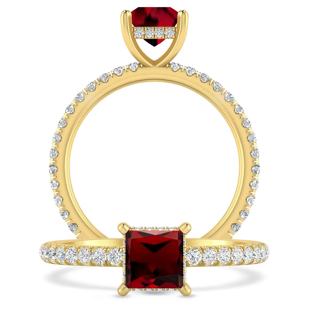 Yellow Gold - Garnet