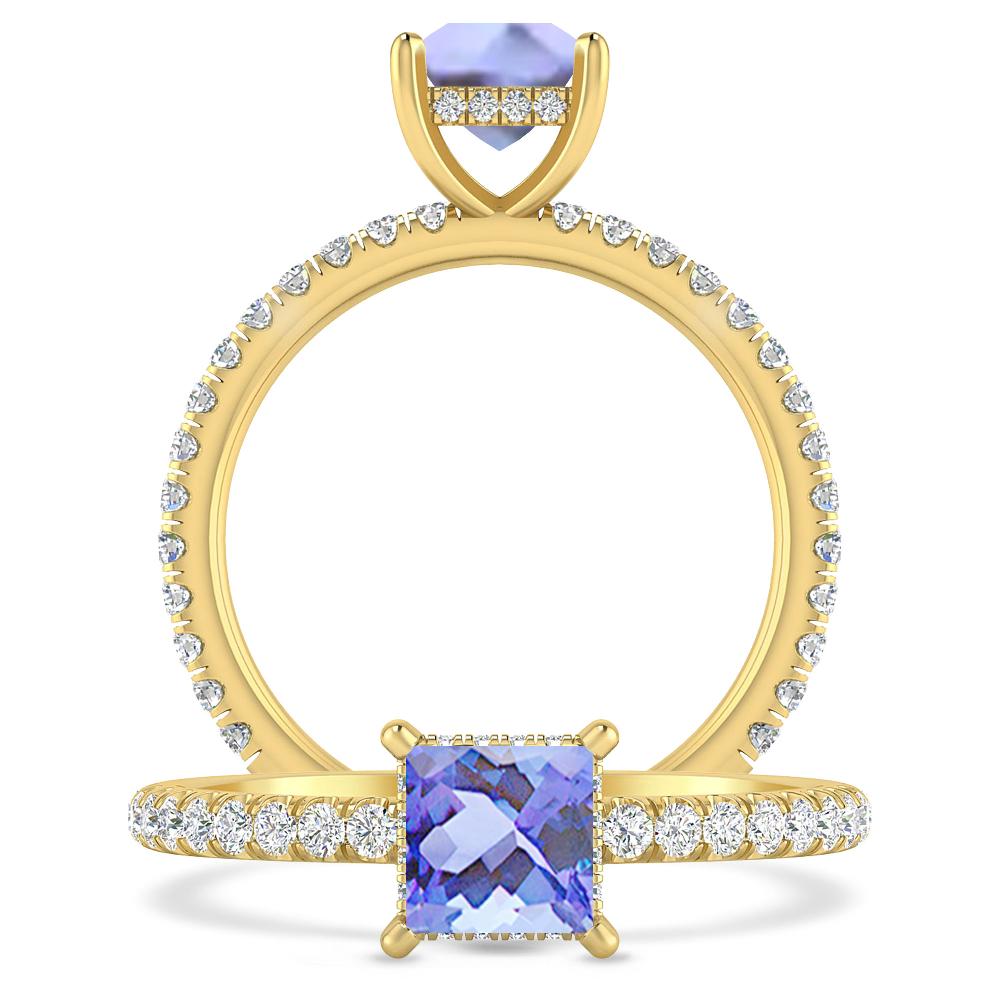 Yellow Gold - Tanzanite