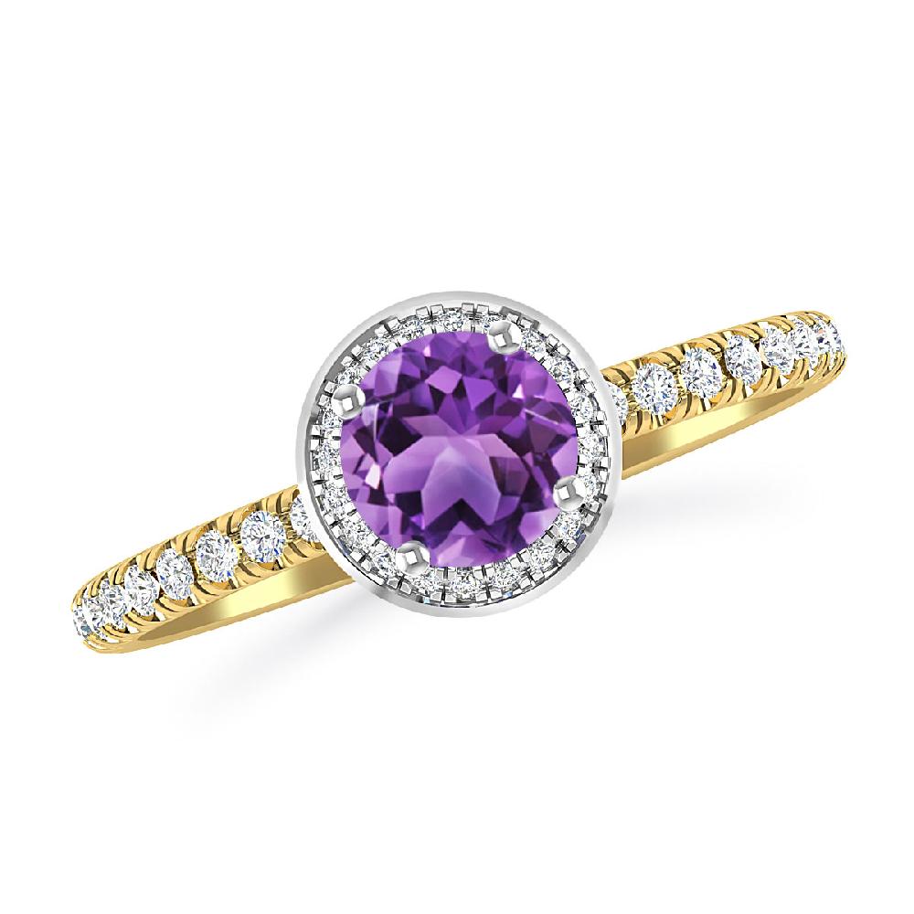 Yellow Gold - Amethyst