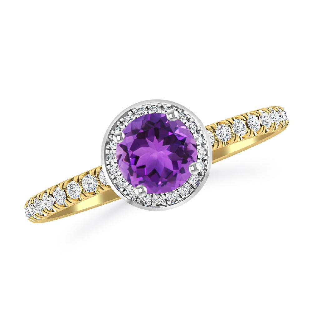 Yellow Gold - Amethyst