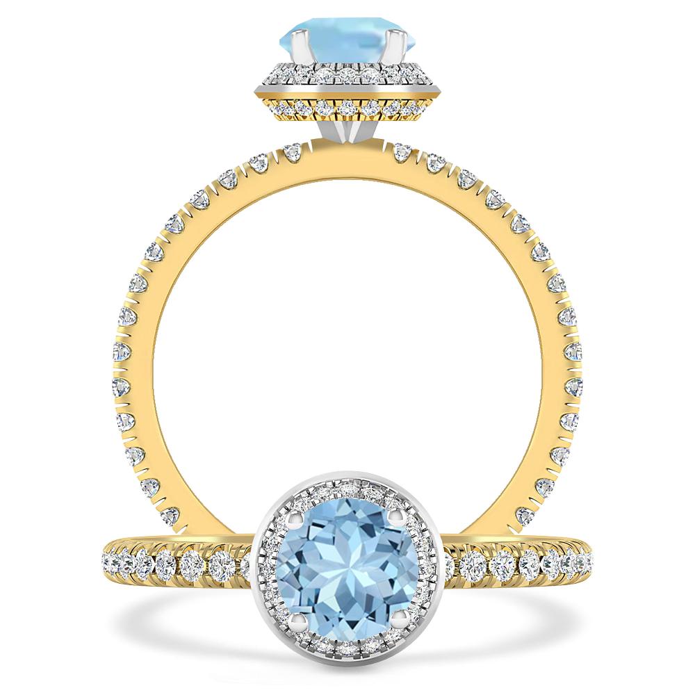 Yellow Gold - Aquamarine