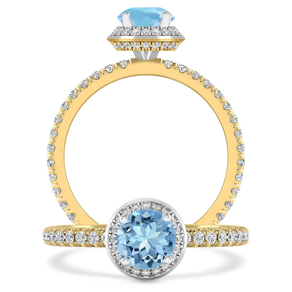 Yellow Gold - Aquamarine