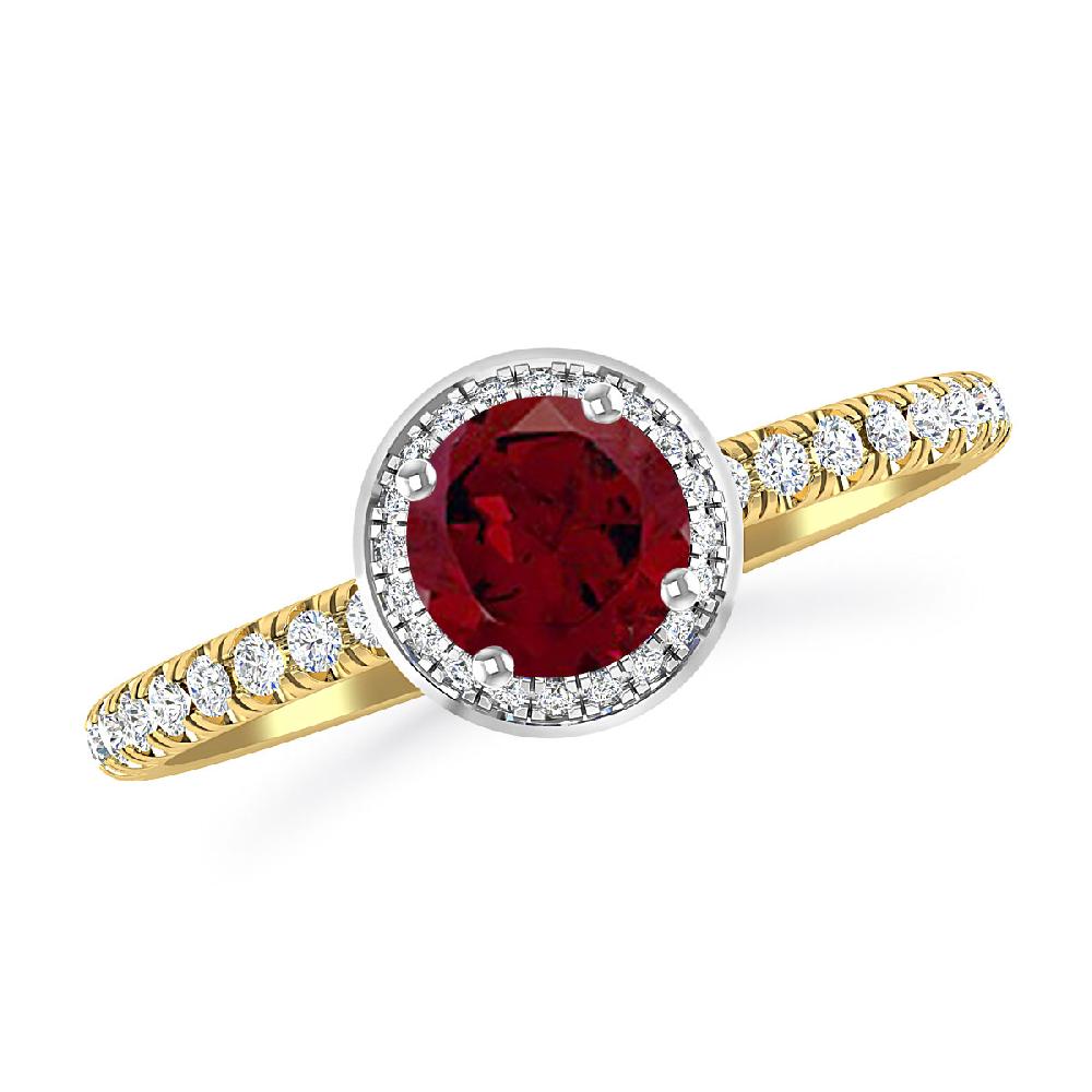 Yellow Gold - Garnet